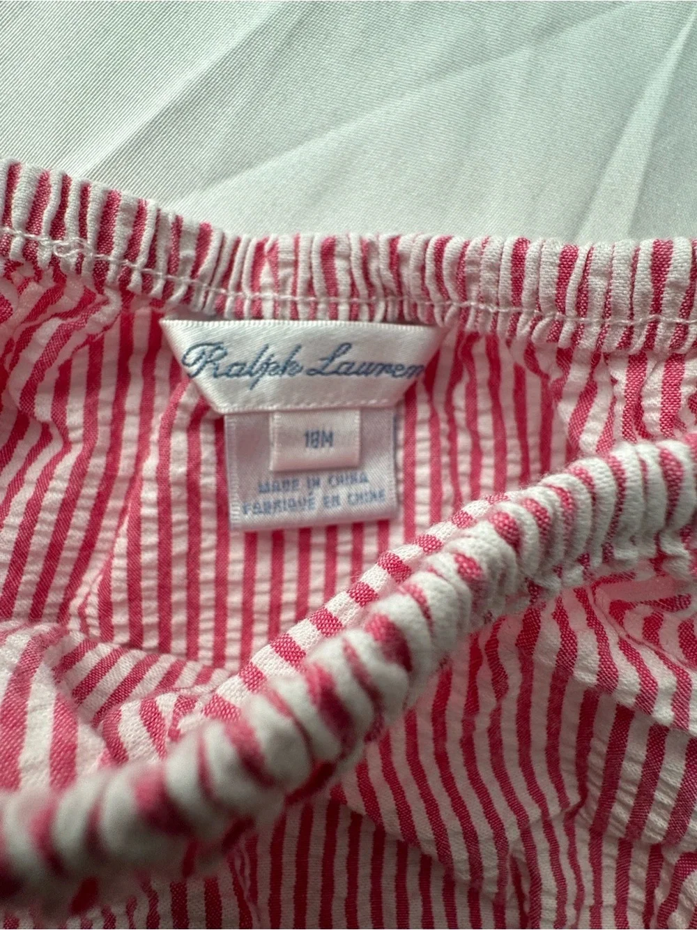 Baby Ralph Lauren Pink And White Monogram 2 Pc (LmL)